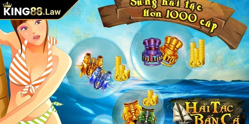 Hải Tặc Bắn Cá KING88 - Trải Nghiệm Đỉnh Cao Giành Thưởng Lớn 3 Sử dụng súng mạnh trong game