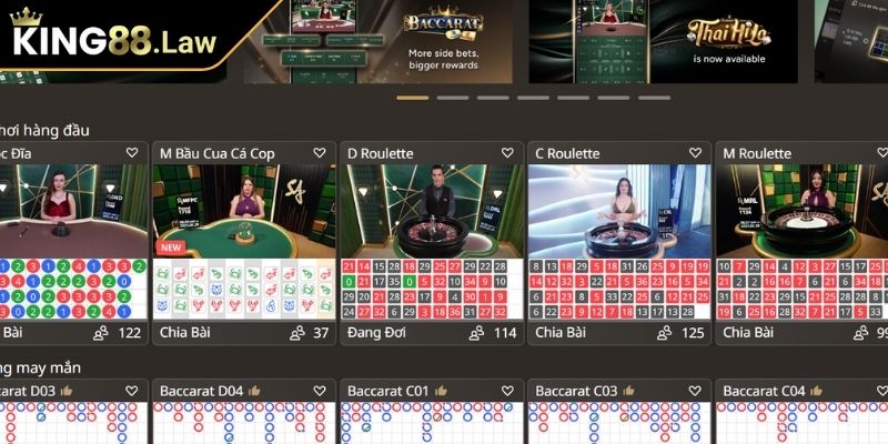 Sảnh Game SA Trực Tuyến KING88 Đỉnh Cao Không Thể Bỏ Lỡ 2 Kho game khổng lồ